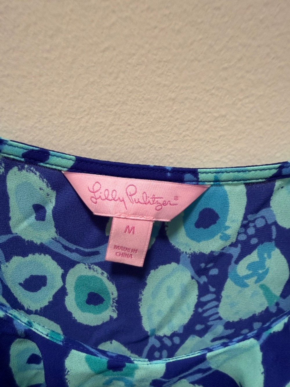 Lilly Pulitzer Karmen Blue Floral Ruffle Cami Tank Top Medium - Picture 4 of 4
